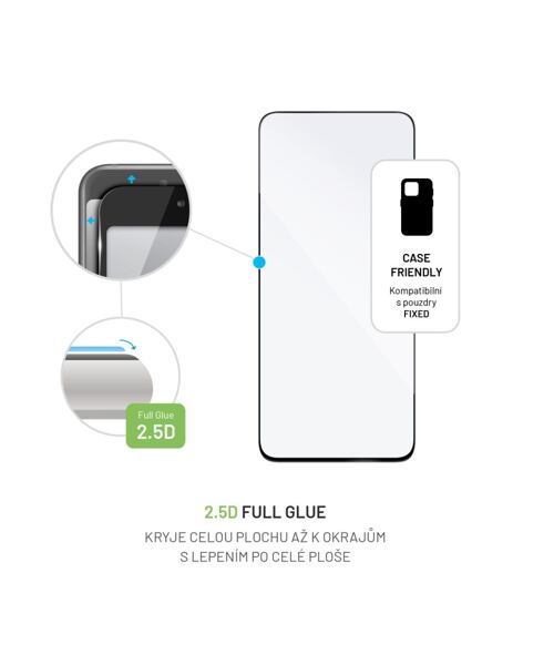 Ochranné tvrzené sklo FIXED Full-Cover pro Xiaomi Redmi Note 12 5G, černé