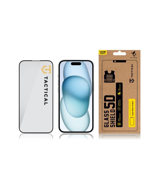 Tactical Glass Shield 5D sklo pro Apple iPhone 15/16 Black