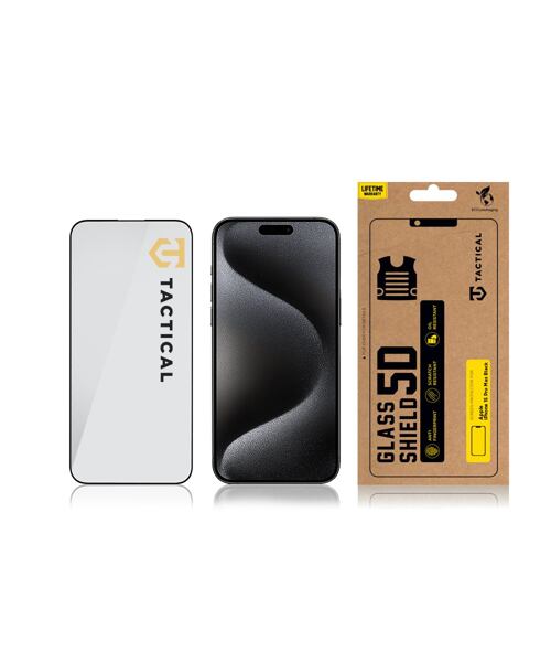 Tactical Glass Shield 5D sklo pro Apple iPhone 15 Pro Max Black