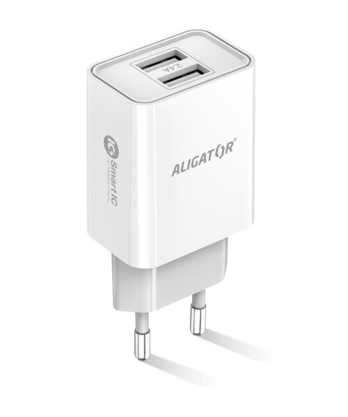 CD ALI USB-C 2xUSB výstup, 2,4A, smart IC, bílá