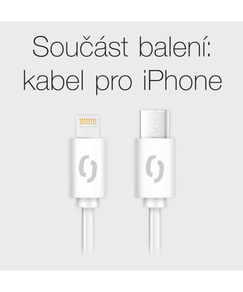 Rychlá nabíječka ALIGATOR, PD 40W, 2xUSB-C, USB-C/Lightning kabel, bílá