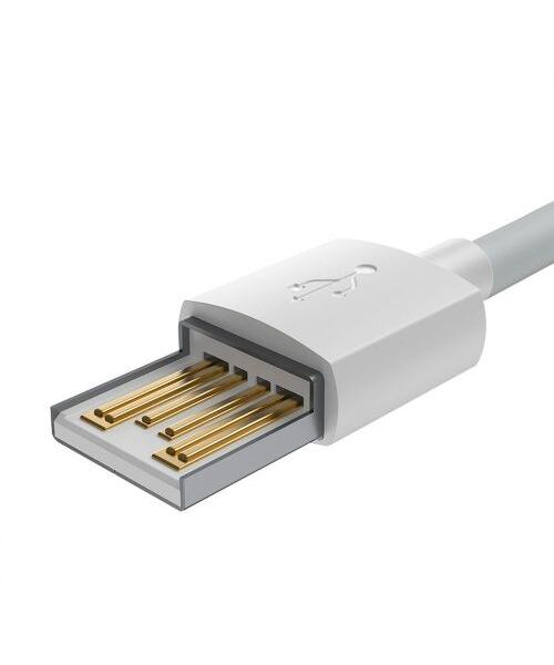 Baseus Lightning Simple Wisdom cable (2pcs/set) 2.4A 1.5m White (TZCALZJ-02)