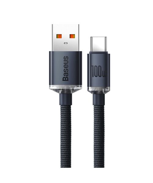 Baseus CAJY000601 Crystal Shine Series Datový Kabel USB-C - USB-C 100W 1,2m Black