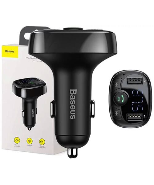 Baseus bluetooth MP3 FM Transmiter s nabíjením 2xUSB 3.4A černý
