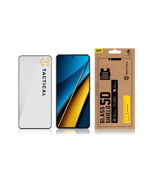 Tactical Glass Shield 5D sklo pro Poco X6 5G Black