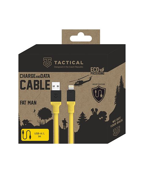 Tactical Fat Man Cable USB-A/Lightning 1m Yellow