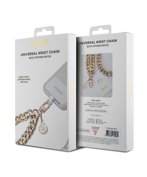 Guess Univerzální Popruh na Ruku 4G Charm Gold