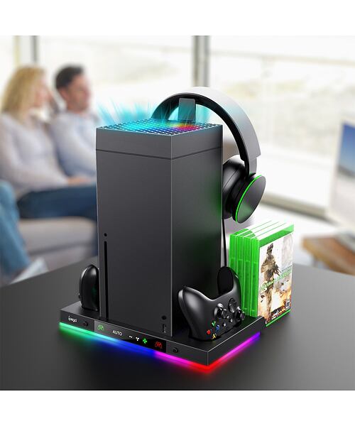 iPega XBX024S Multifunkční Nabíjecí RGB Stojan s Chlazením pro Xbox