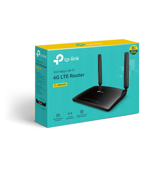TP-Link TL-MR6400 4G LTE WiFi N Router, 4x FE ports
