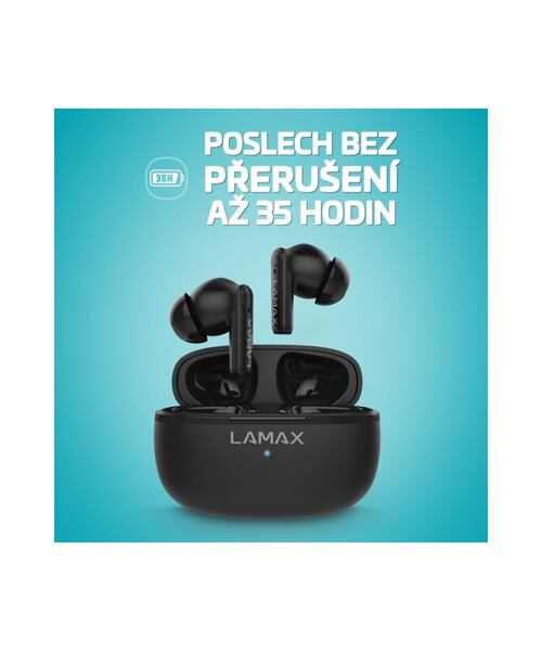 LAMAX Clips1 Play - špuntová sluchátka - černé