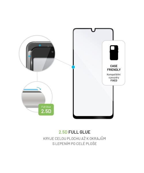 Ochranné tvrzené sklo FIXED Full-Cover pro Xiaomi Redmi 13C/13C 5G/POCO C65/POCO M6 5G, černé