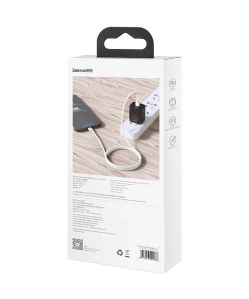 Baseus Datový kabel Cafule USB-C/Lightning PD 20W 2m bílý