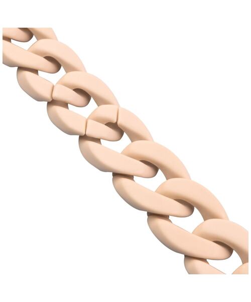 Kožená taštička přes rameno s kapsou FIXED Venezia pro 7" mobilní telefony s béžovým řetízkem, krémo