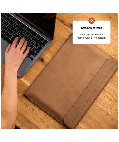 Pouzdro FIXED York pro notebooky o úhlopříčce do 15,3", kávové