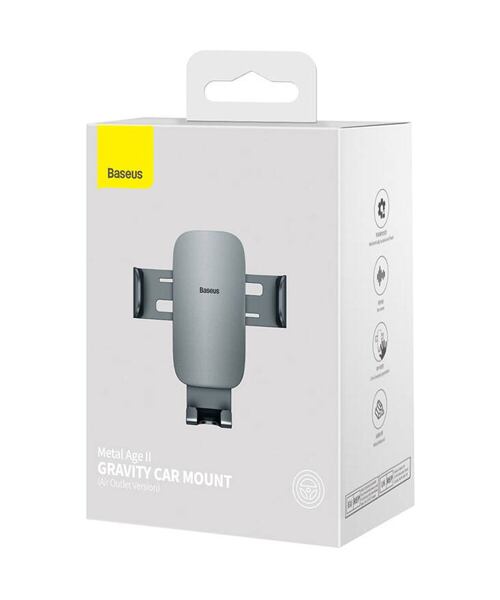 Baseus Univerzální držák do auta Metal Age 2 Gravity s upevněním do ventilační mřížky šedý