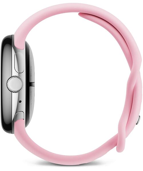 Google Pixel Watch 3 41mm Polished Silver Aluminum Case/Rose Quartz Active Band