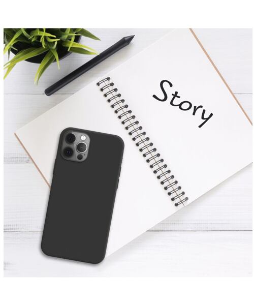 Zadní pogumovaný kryt FIXED Story pro Apple iPhone 16, černý