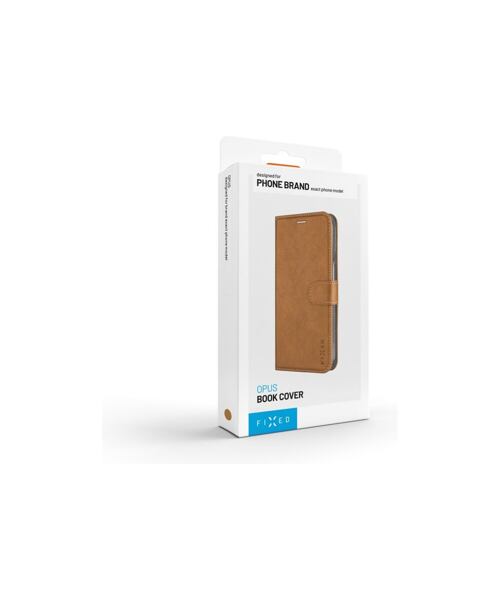 Pouzdro typu kniha FIXED Opus pro Apple iPhone 16, hnědé