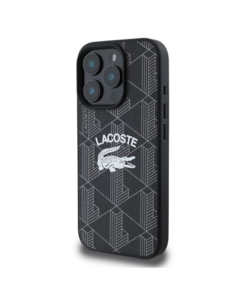 Lacoste Blend Monogram MagSafe Zadní Kryt pro iPhone 16 Pro Black