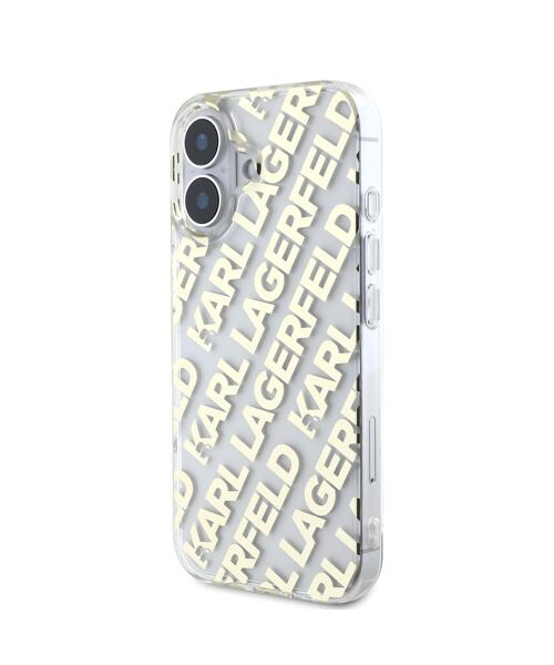 Karl Lagerfeld IML Electroplated Repeated Logo Zadní Kryt pro iPhone 16 Gold