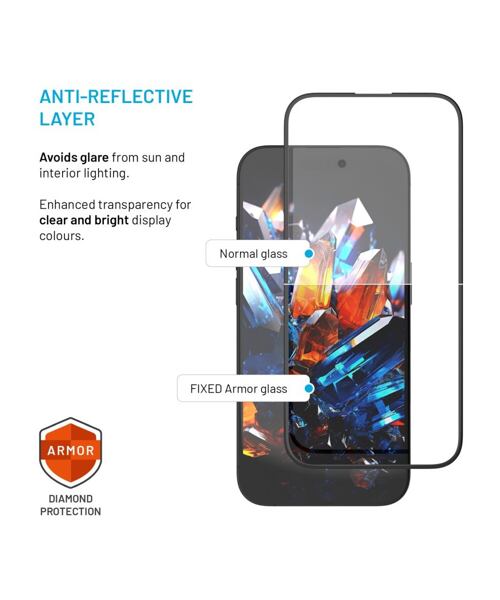 Ultra odolné tvrzené sklo FIXED Armor s Anti-dust aplikátorem a AR vrstvou pro Apple iPhone 13/13Pro