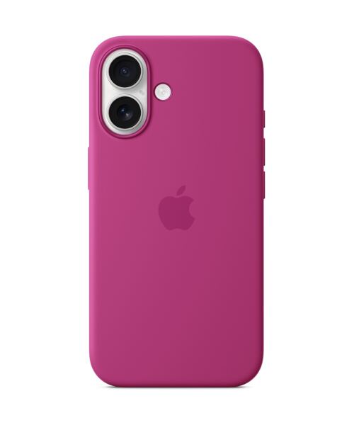 APPLE iPhone 16 Silicone Case with MS - Fuchsia