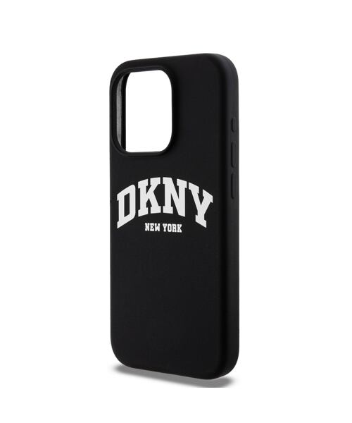 DKNY Liquid Silicone Arch Logo MagSafe Zadní Kryt pro iPhone 15 Pro Black