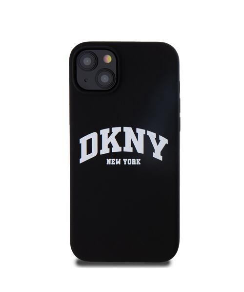 DKNY Liquid Silicone Arch Logo MagSafe Zadní Kryt pro iPhone 15 Plus Black