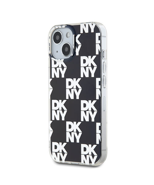 DKNY PC/TPU Checkered Pattern Zadní Kryt pro iPhone 15 Black