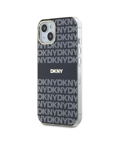 DKNY PC/TPU Repeat Pattern Tonal Stripe Magsafe Zadní Kryt pro iPhone 15 Black