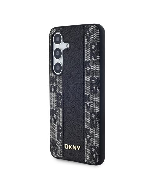 DKNY PU Leather Checkered Pattern Magsafe Zadní Kryt pro Samsung Galaxy S24+ Black