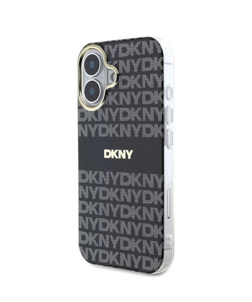 DKNY PC/TPU Repeat Pattern Tonal Stripe Magsafe Zadní Kryt pro iPhone 16 Black