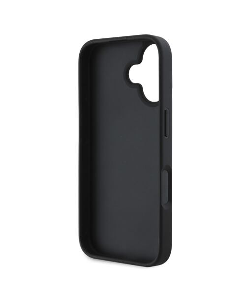 DKNY PU Leather Checkered Pattern and Stripe Zadní Kryt pro iPhone 16 Black