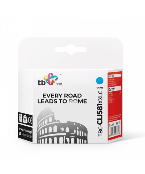 Ink. kazeta TB kompat. s Canon CLI-581XXL, TBC-CLI81XXLC C 100% new