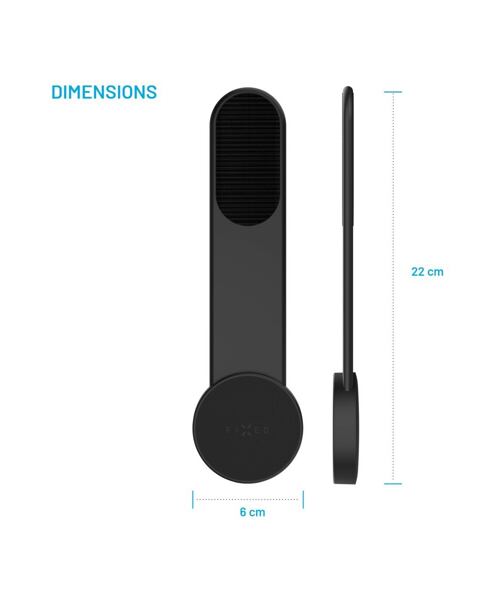 Flexibilní držák FIXED MagFloppy kompatibilní s MagSafe a uchycením na suchý zip, černý