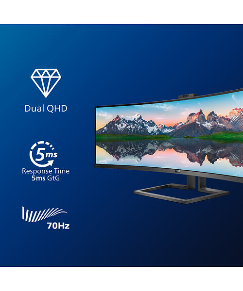 Philips/499P9H/00/48,8''/VA/5120x1440/60Hz/5ms/Black/3R