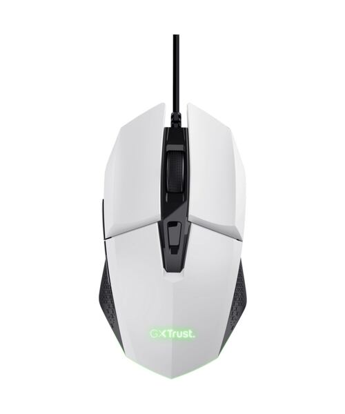 TRUST GXT 109 FELOX/Herní/Optická/Pro praváky/6 400 DPI/Drátová USB/Bílá