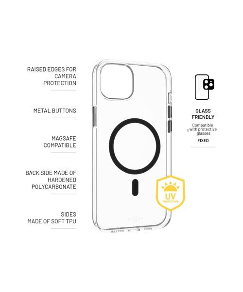 Zadní kryt FIXED MagPurity s podporou Magsafe pro Apple iPhone 16, čirý