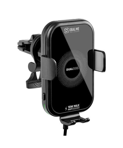 OBAL:ME GravCharger Bezdrátový Nabíjecí Držák do Auta 15W Black