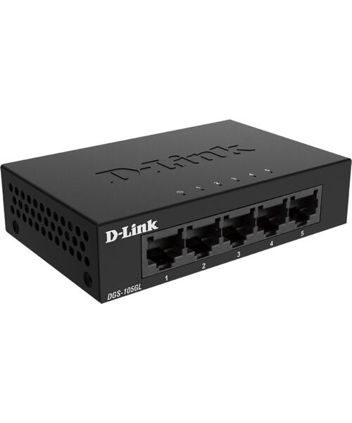 D-Link DGS-105GL Kovový 5-portový Gigabit stolní switch