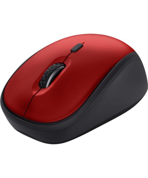 TRUST YVI+/Kancelářská/Optická/Pro praváky/1 600 DPI/Bezdrátová USB/Červená