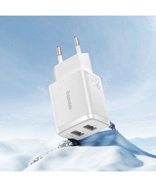 Baseus CCXJ010202 Compact Nabíječka 2xUSB 10,5W White
