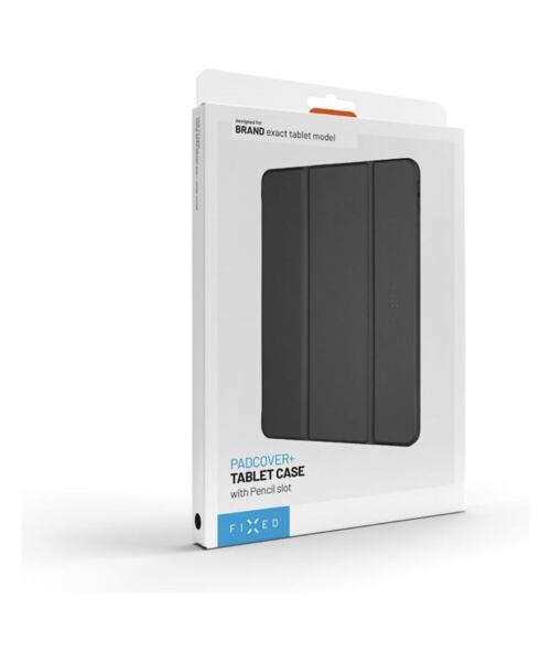 Pouzdro FIXED Padcover+ pro Apple iPad Pro 12,9" (2018-2022) se stojánkem a pouzdrem pro Pencil, čer