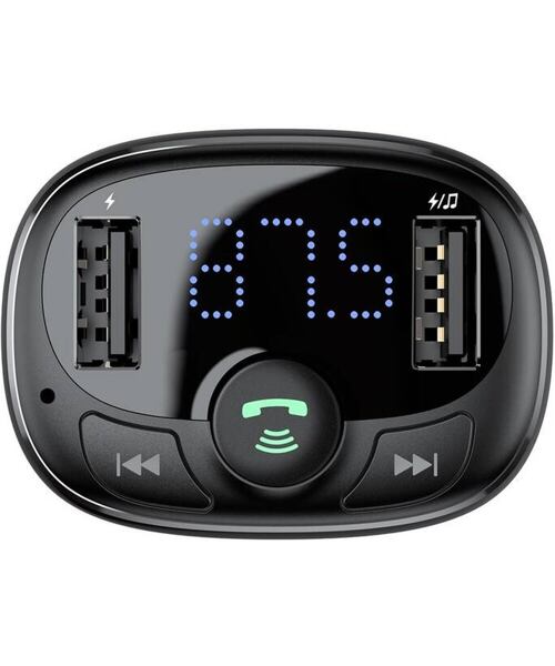 Baseus bluetooth MP3 FM Transmiter s nabíjením 2xUSB 3.4A černý