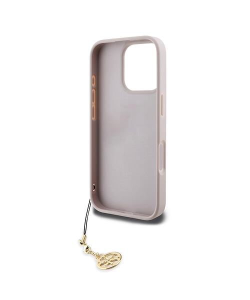 Guess 4G Charm Zadní Kryt pro iPhone 16 Pro Max Tone on Tone Pink
