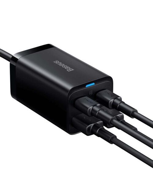 Baseus rychlonabíječka do sítě GaN3 Pro, 2x USB-C, 2x USB 65W černá