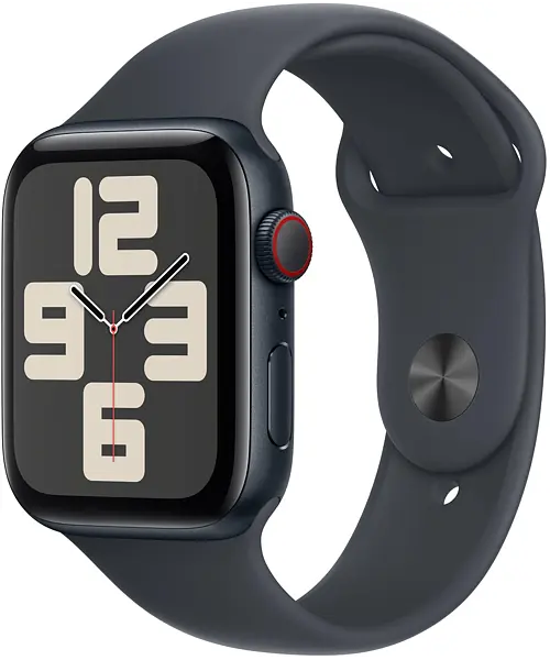 Apple Watch SE (2024) GPS+Cellular 44mm Midnight Aluminium Case with Midnight Sport Band S/M