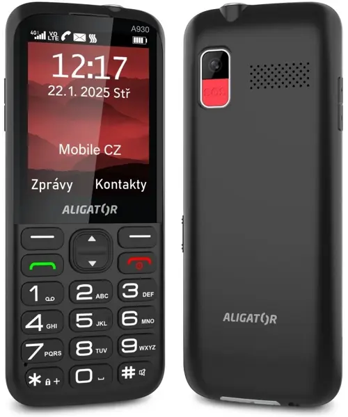 Aligator A930 GPS 4G Senior Black