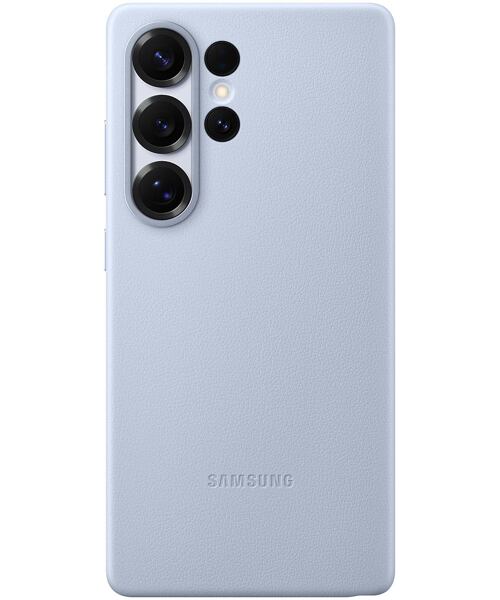 Samsung Ochranný kryt z veganské kůže pro Galaxy S25 Ultra Light Blue