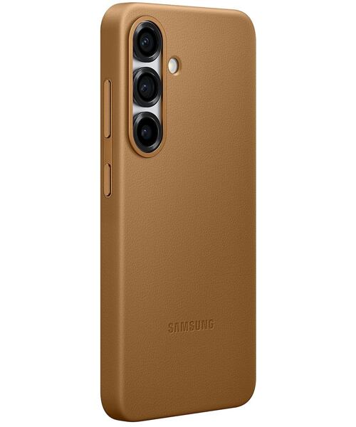 Samsung Ochranný kryt z veganské kůže pro Galaxy S25 Gold